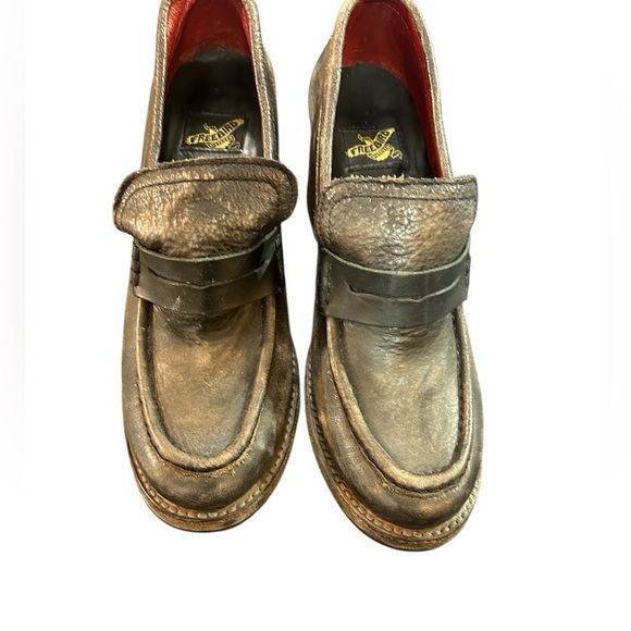 Freebird By Steven leather Loafers Like New women’s size 9 black brown distress - Picture 5 of 13